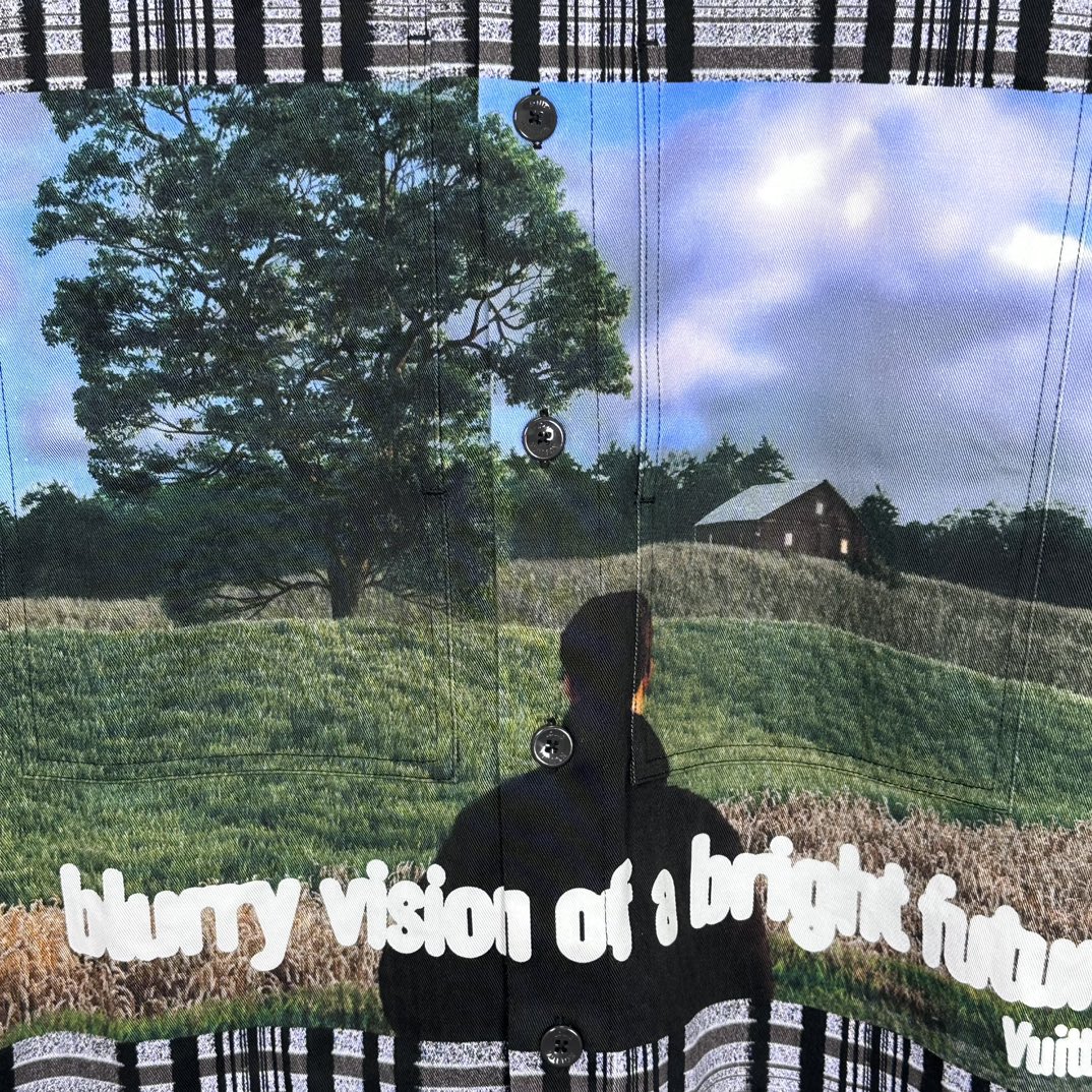 Louis Vuittonprint cotton overshirt （1ABY24）