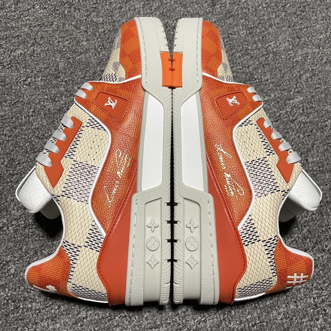 Louis Vuitton Trainer Line Sneaker "WhiteOrange"Green"(1A9)
