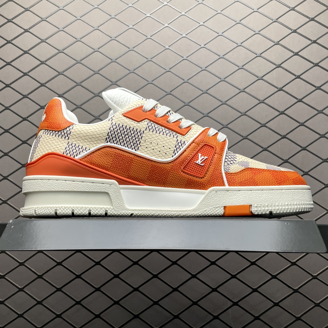 Louis Vuitton Trainer Line Sneaker "WhiteOrange"Green"(1A9)