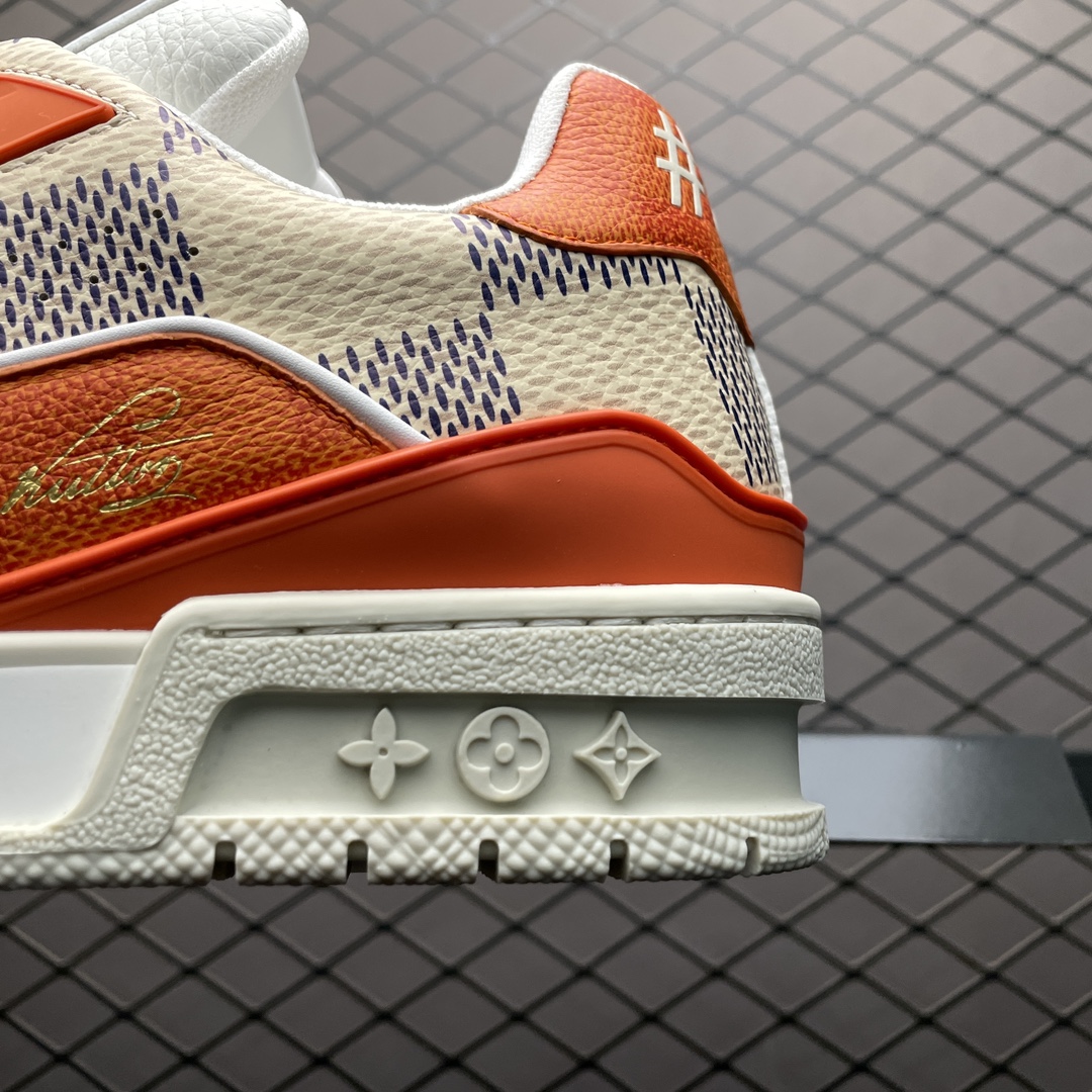 Louis Vuitton Trainer Line Sneaker "WhiteOrange"Green"(1A9)