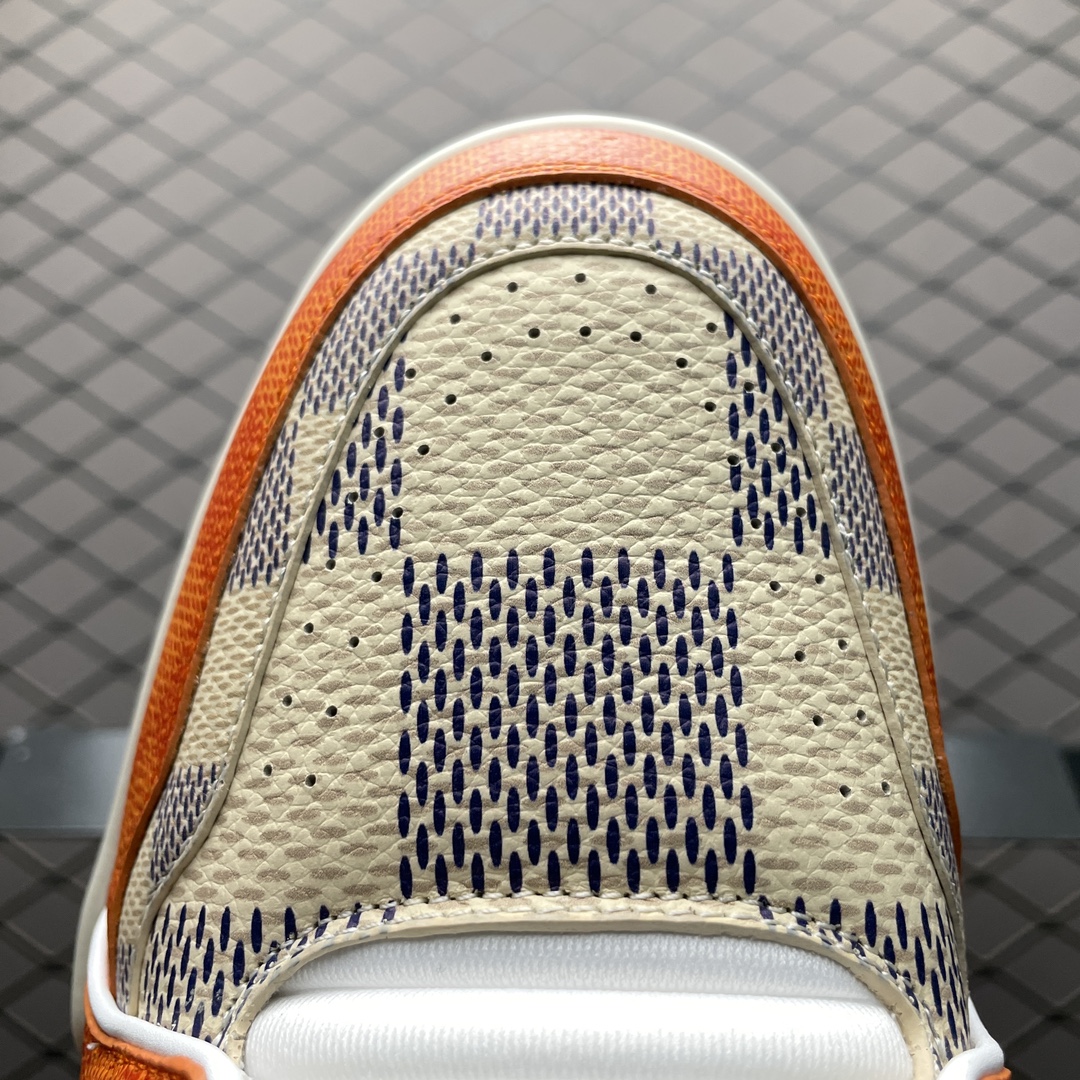 Louis Vuitton Trainer Line Sneaker "WhiteOrange"Green"(1A9)