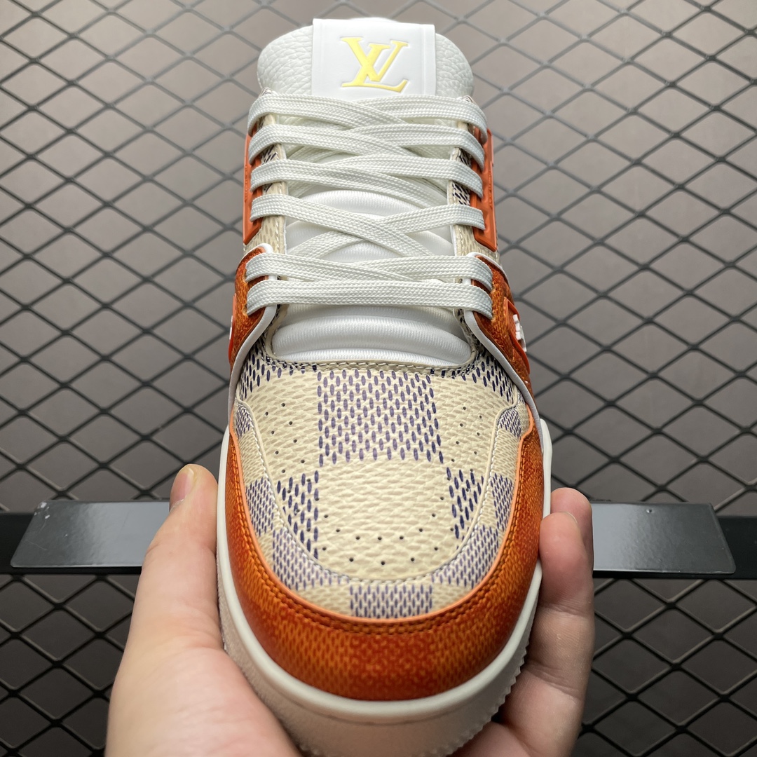 Louis Vuitton Trainer Line Sneaker "WhiteOrange"Green"(1A9)