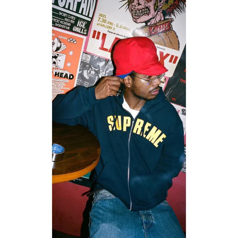 Buy Supreme Arc Thermal Zip Up Hooded Sweatshirt (FW24) Navy ...