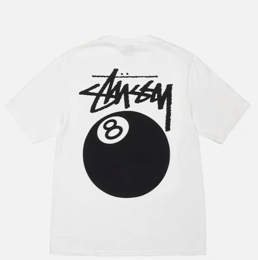 Stussy 8 Ball Pigment Dyed T-Shirt ''white'（1905022）