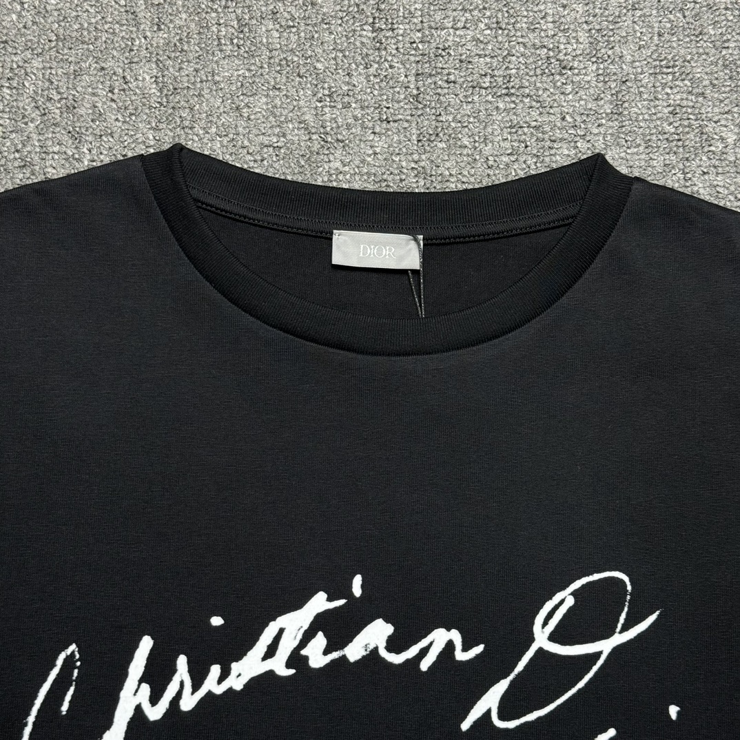 DIOR 24FW Christian short sleeve t-shirt  BLACK（493J696F0554-C980）