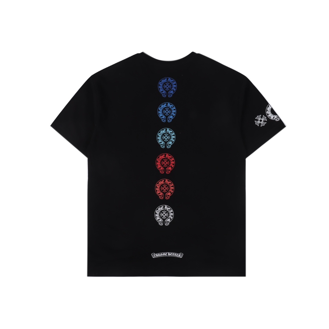 Chrome Hearts Multi Color Horse Shoe T-shirt "Black"(CH-202221538）