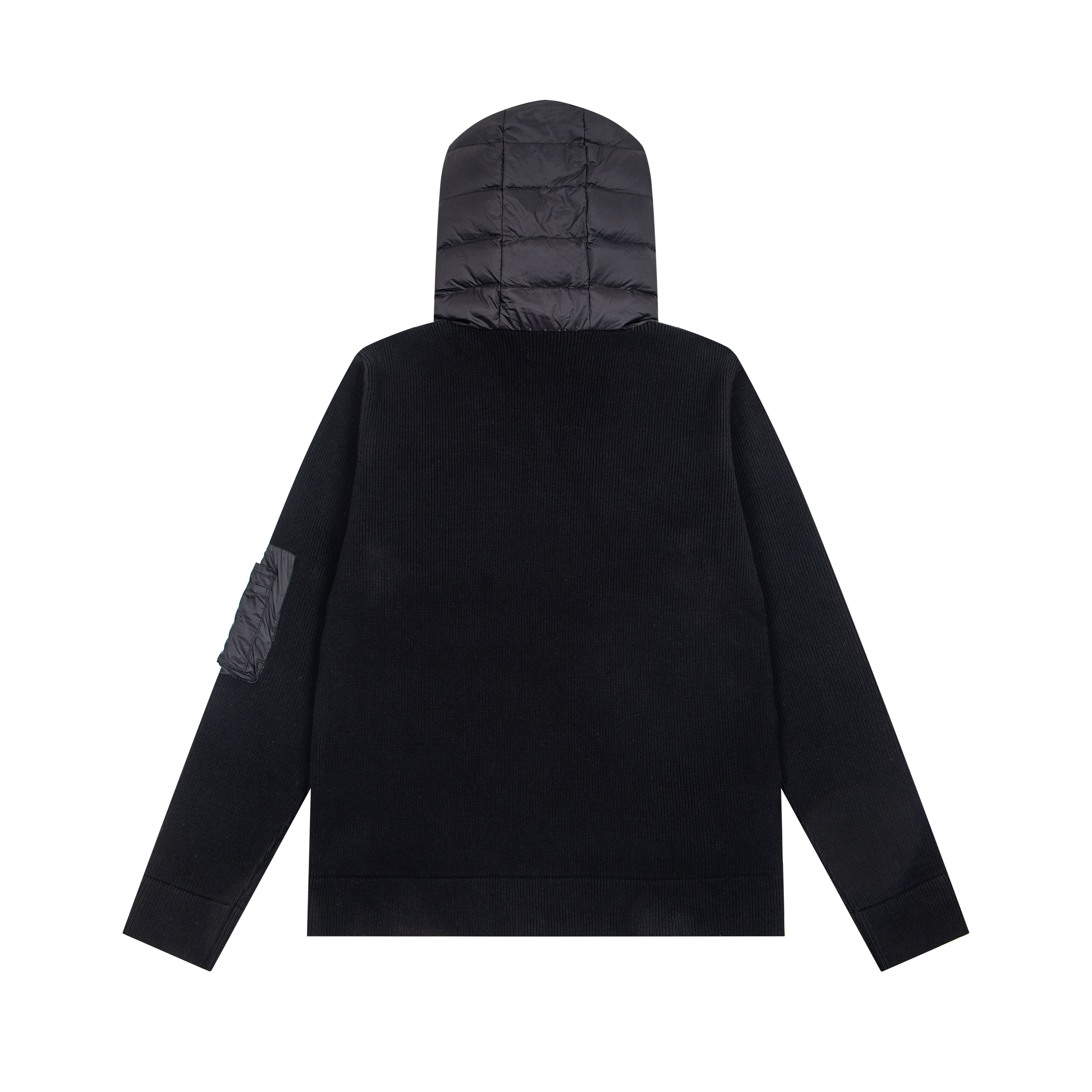 MONCLER Men's Logo Patch Knit Hooded Padding-NFCバージョン（G20919B50800A9340777）