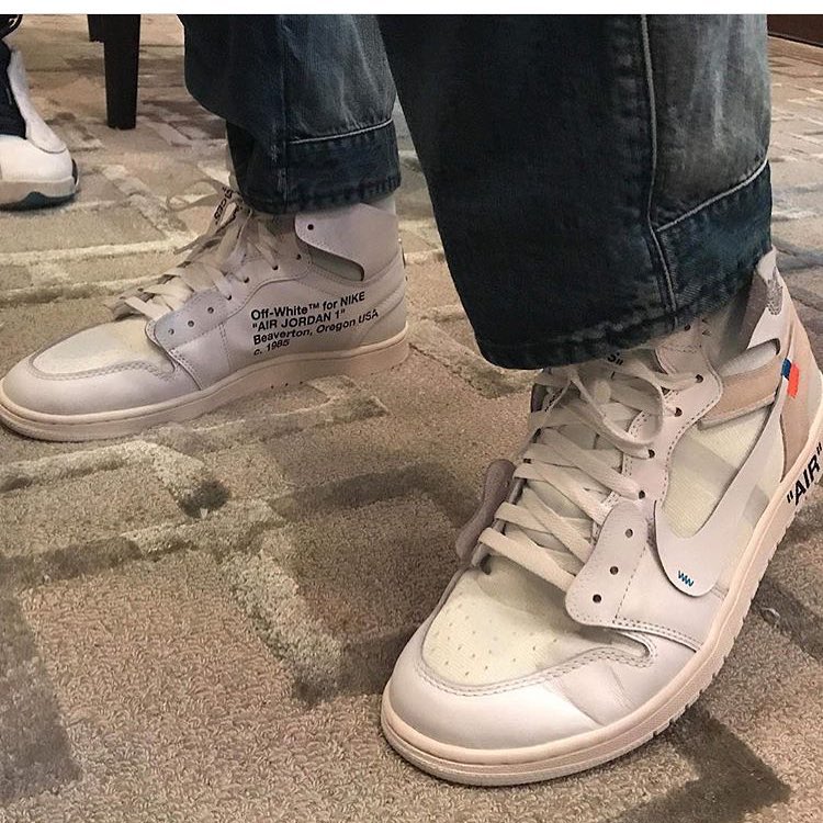 OFF-WHITE × NIKE AIR JORDAN 1 WHITE (AQ0818-100)