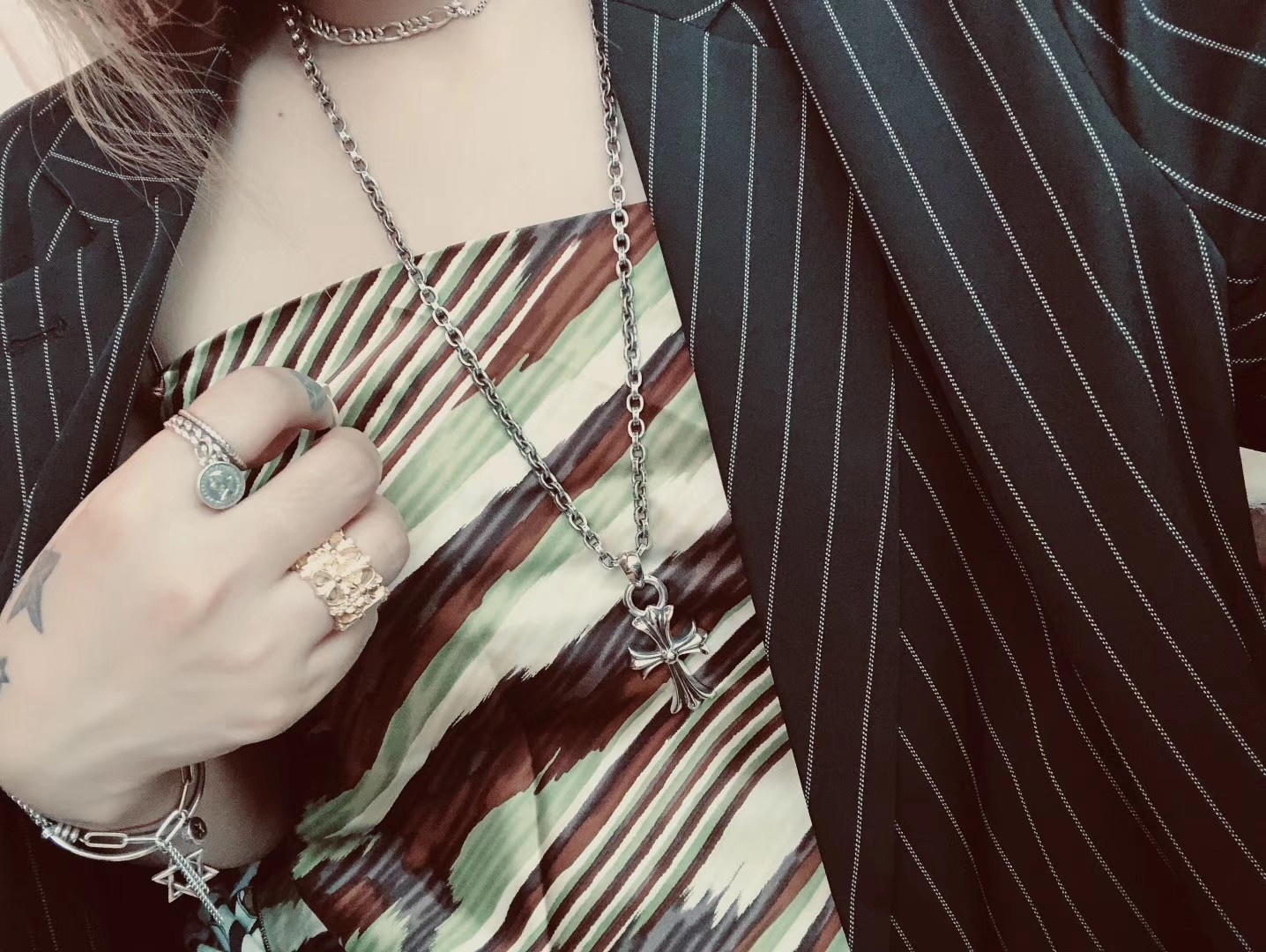 Chrome Hearts Classic Cross Necklace（CHROME HEARTS 323）