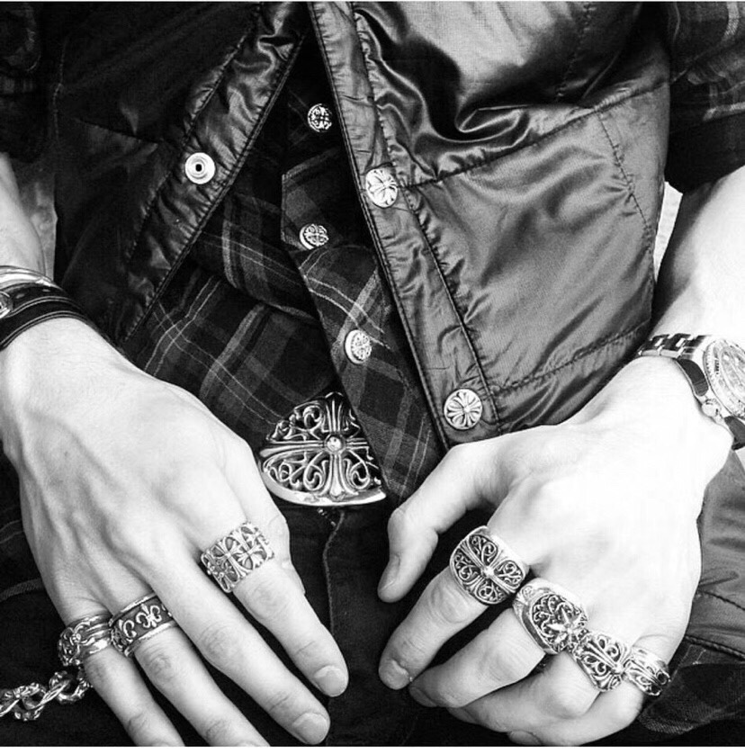 Chrome hearts six-pointed star vine ring（CHROME HEARTS 300）