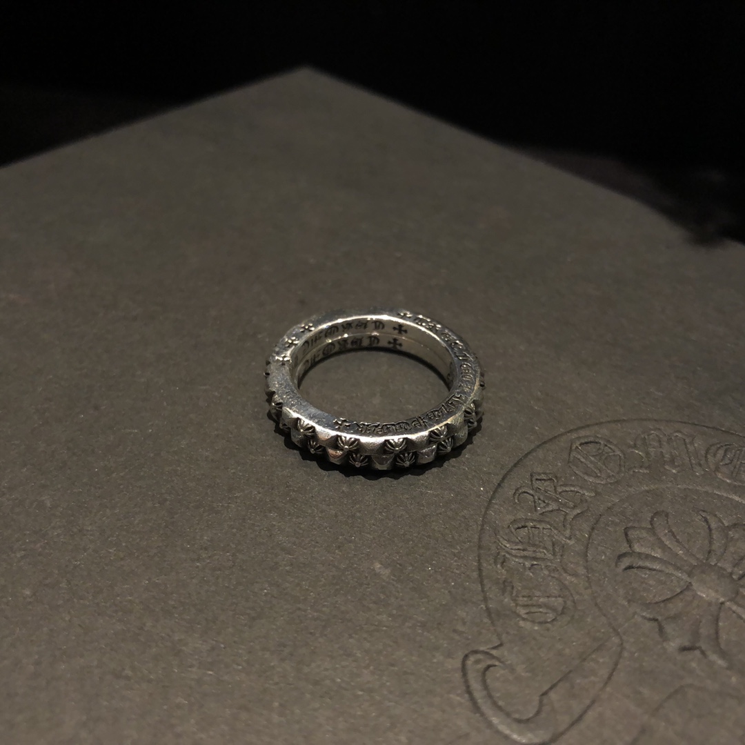 CHROME HEARTS Cross Rivet Bar Ring（CHROME HEARTS 284）