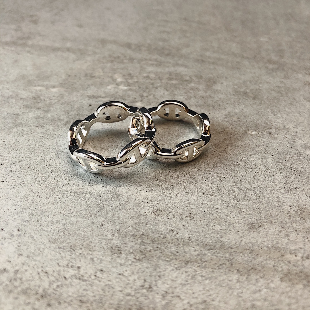 HERMES Chaine d'Ancre Enchainee Ring（H109507B）