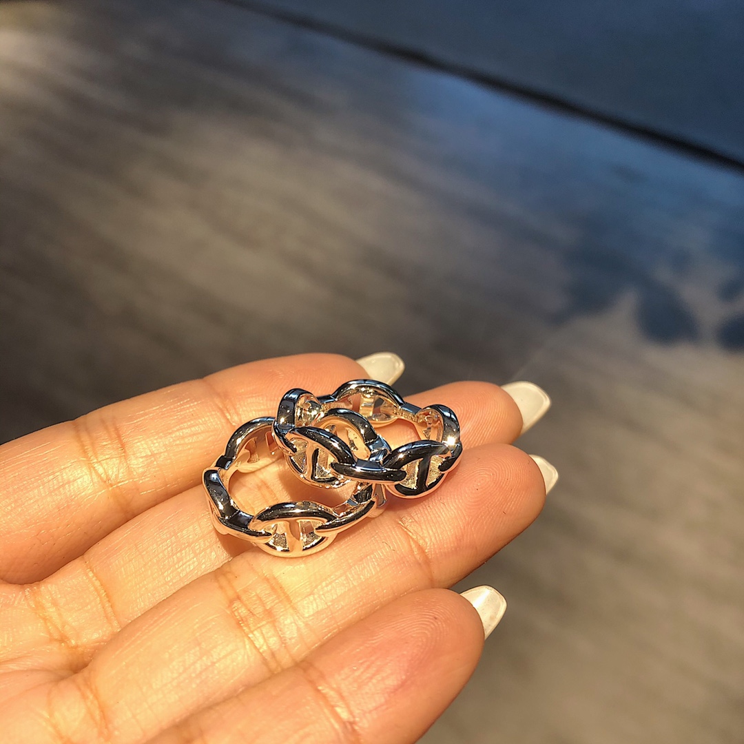 HERMES Chaine d'Ancre Enchainee Ring（H109507B）