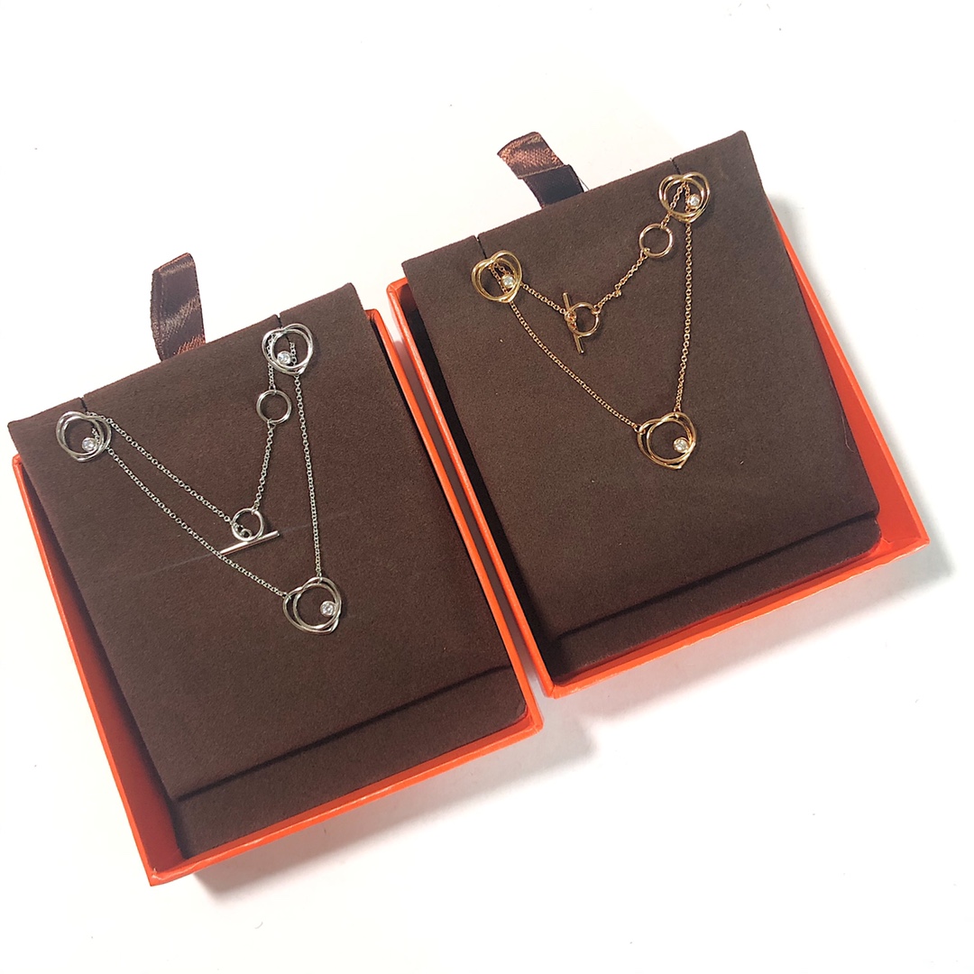 Hermes Vertige Cœur necklace and earrings （H119311B-00ST）