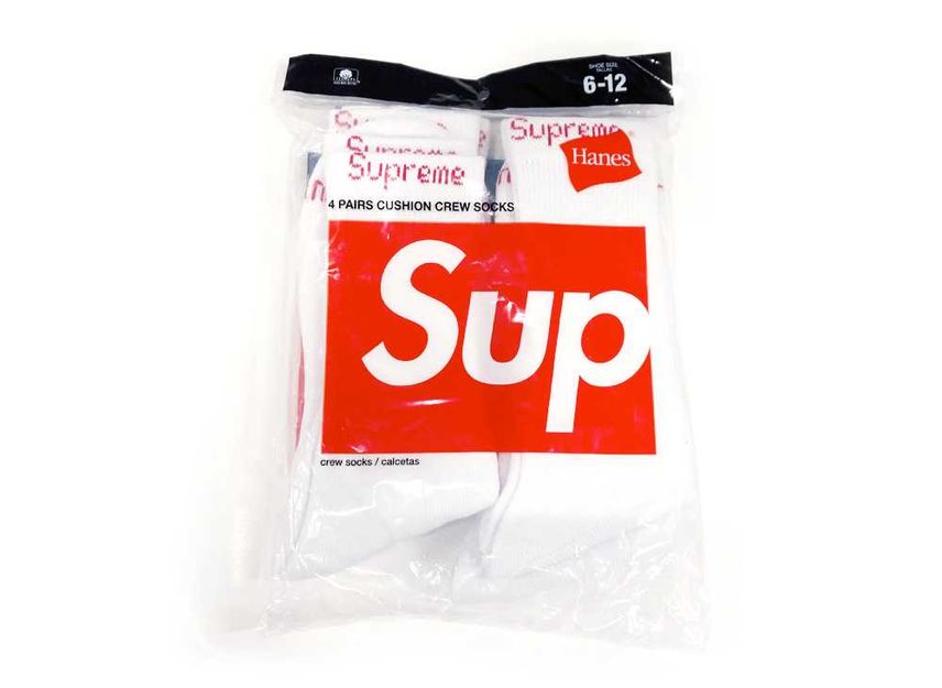Supreme / Hanes Crew Socks (4 Pack) （SUP-SS21-068）