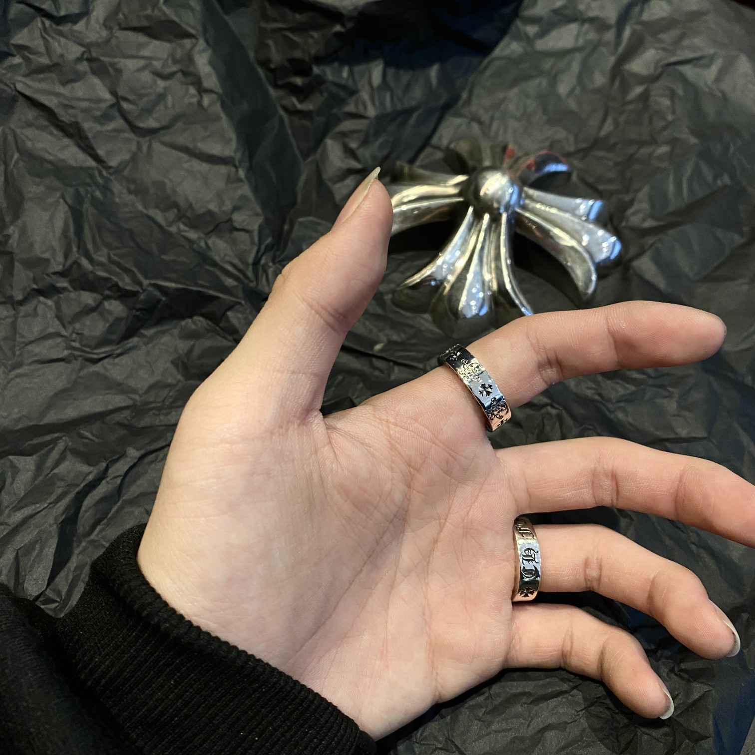 CHROME HEARTS Skull letter ring（CHROME HEARTS 256）