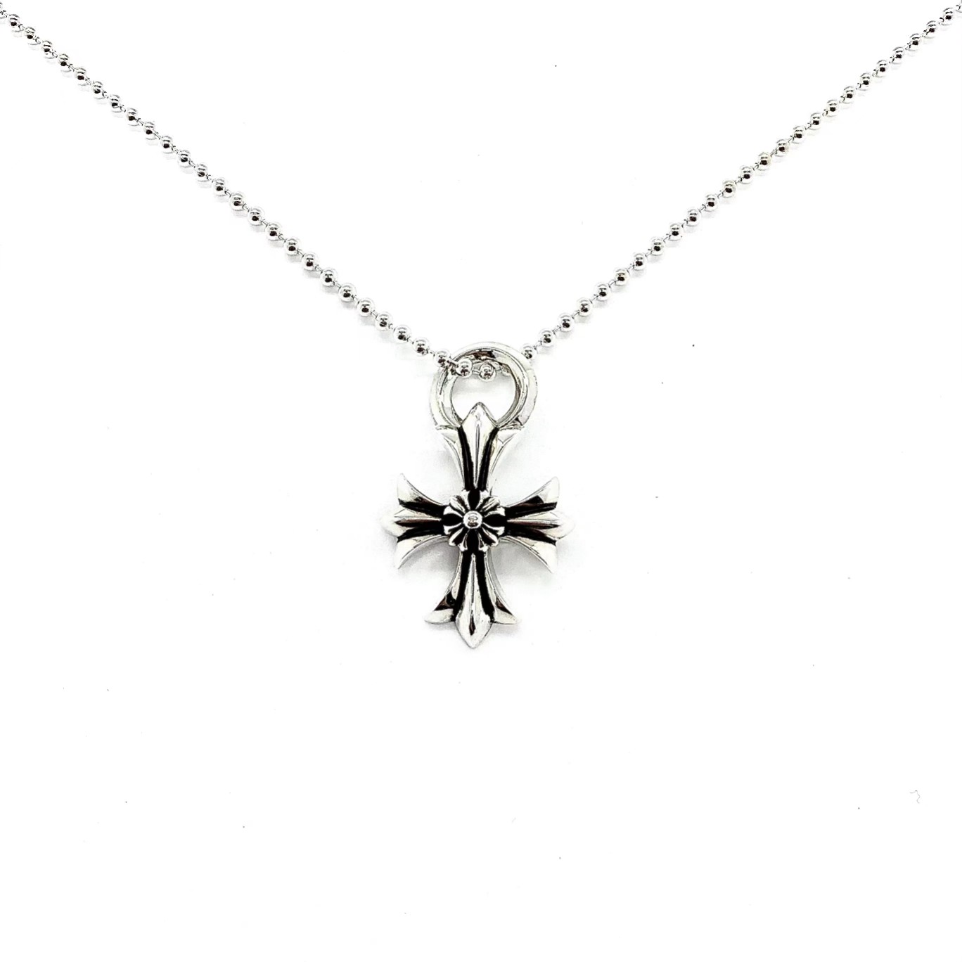 CHROME HEARTS Double Cross Flower Necklace（CHROME HEARTS 255）