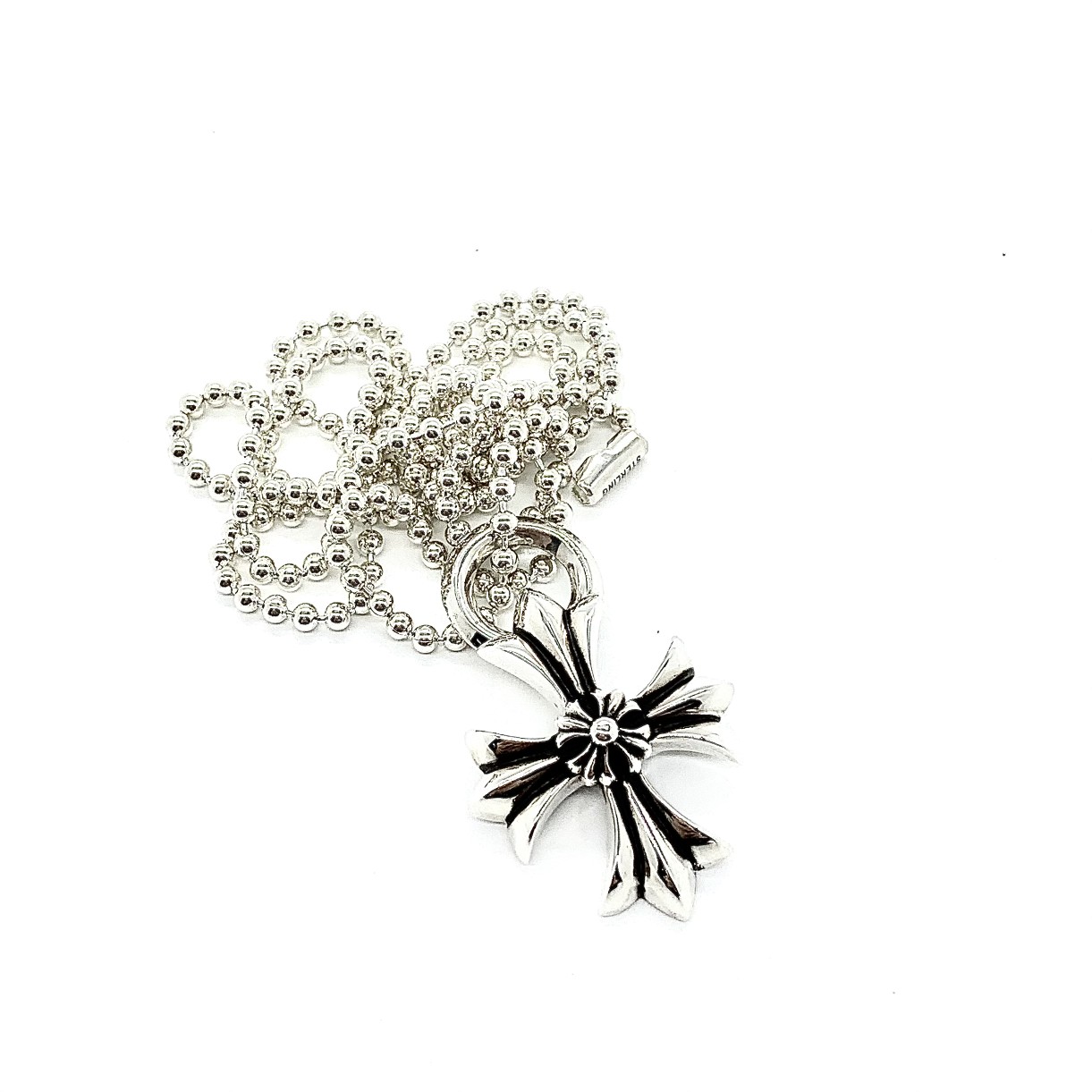 CHROME HEARTS Double Cross Flower Necklace（CHROME HEARTS 255）