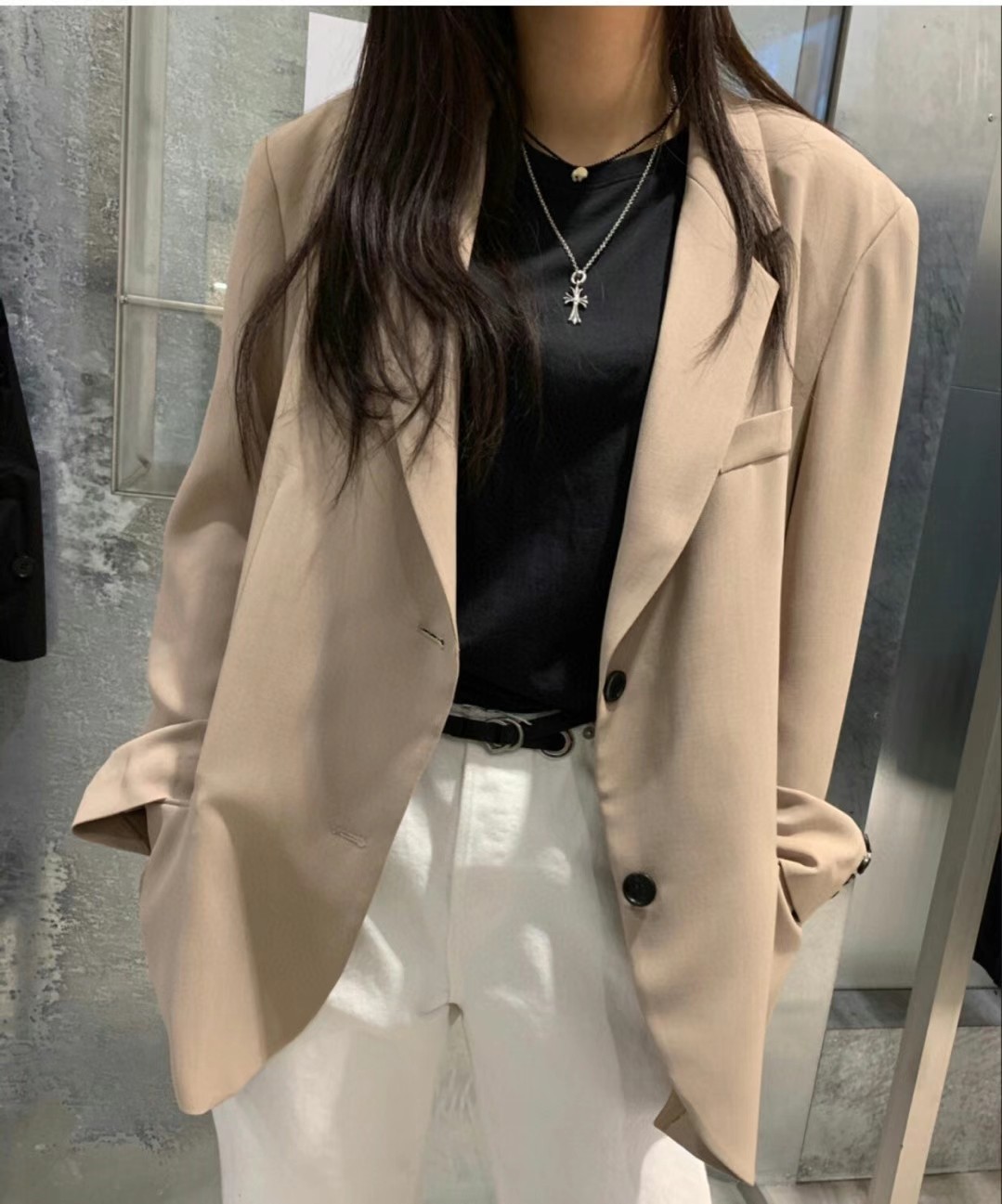 Chrome Hearts Letter Ring Cross Necklace（CHROME HEARTS 414）