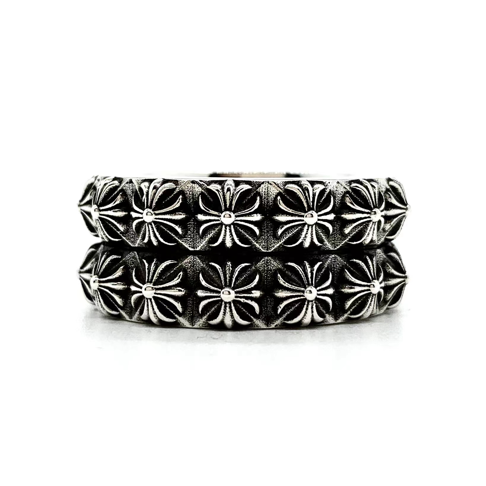 CHROME HEARTS Double Cross Flower Ring（CHROME HEARTS 289）