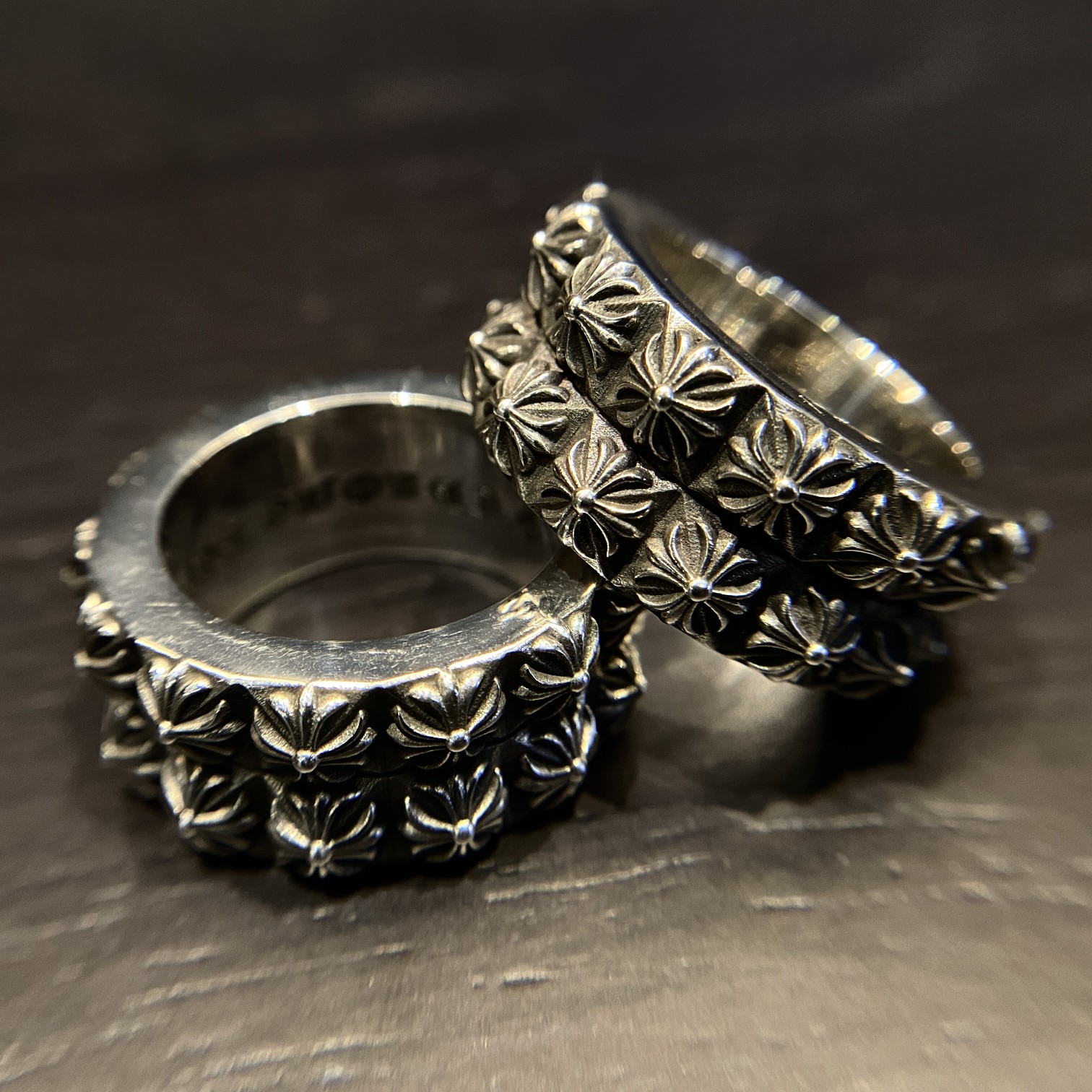 CHROME HEARTS Double Cross Flower Ring（CHROME HEARTS 289）