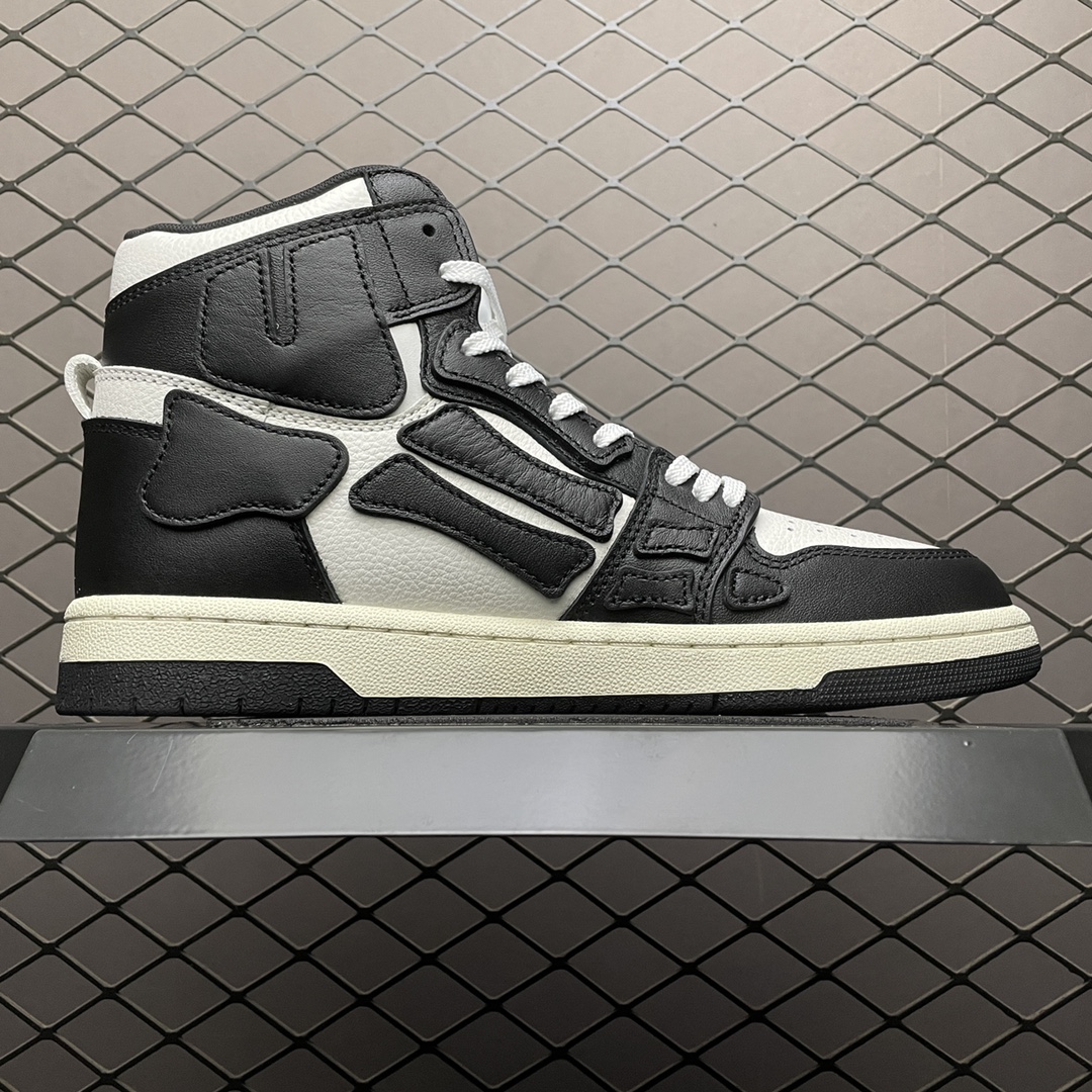 Amiri Skel Top High 'White Black'（MFS002-004）