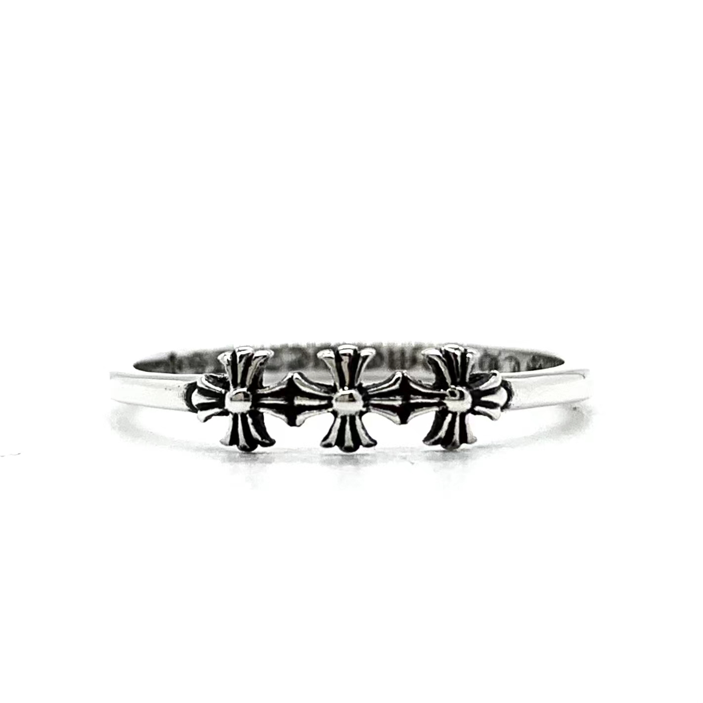CHROME HEARTS Three Cross Flower Ring（CHROME HEARTS 281）