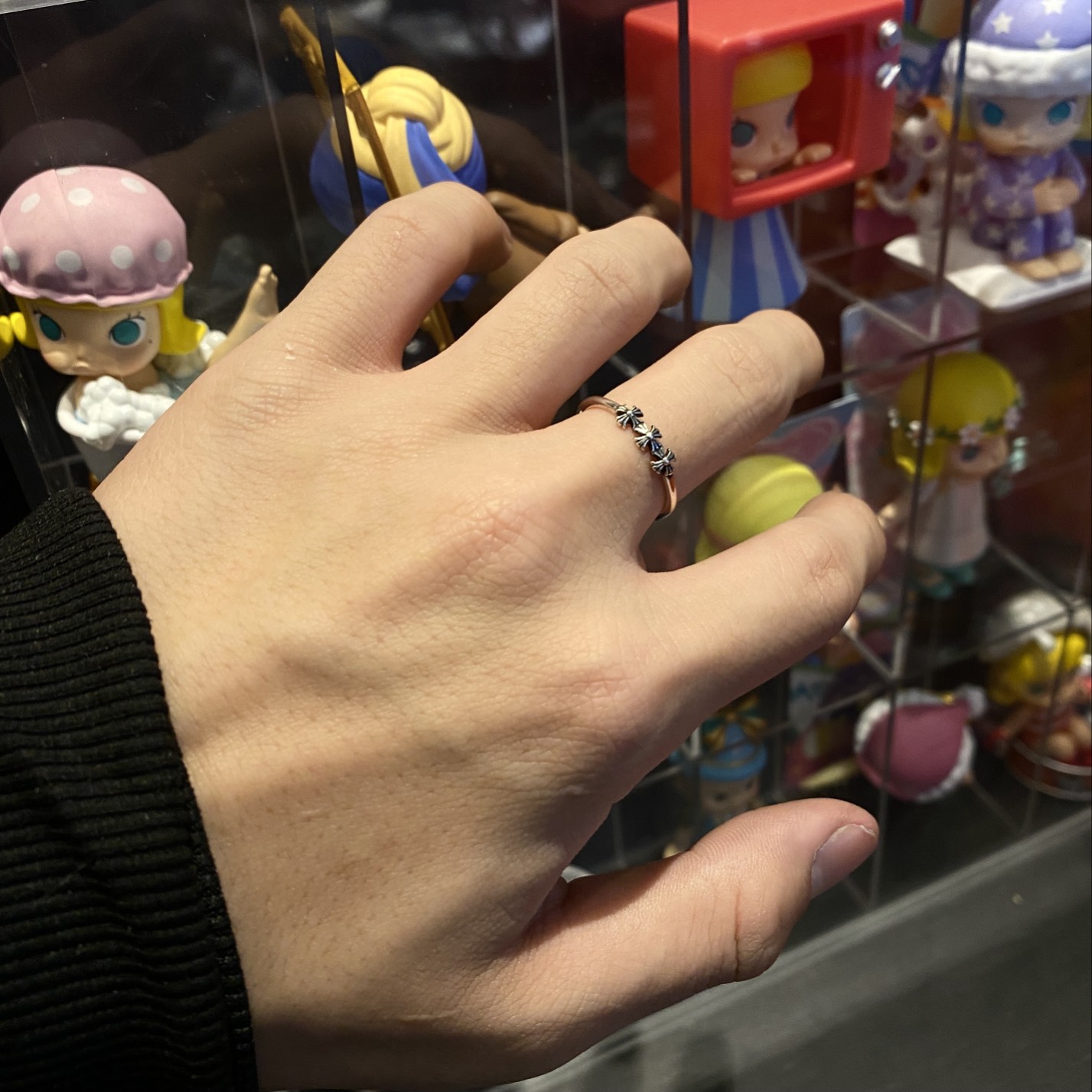 CHROME HEARTS Three Cross Flower Ring（CHROME HEARTS 281）