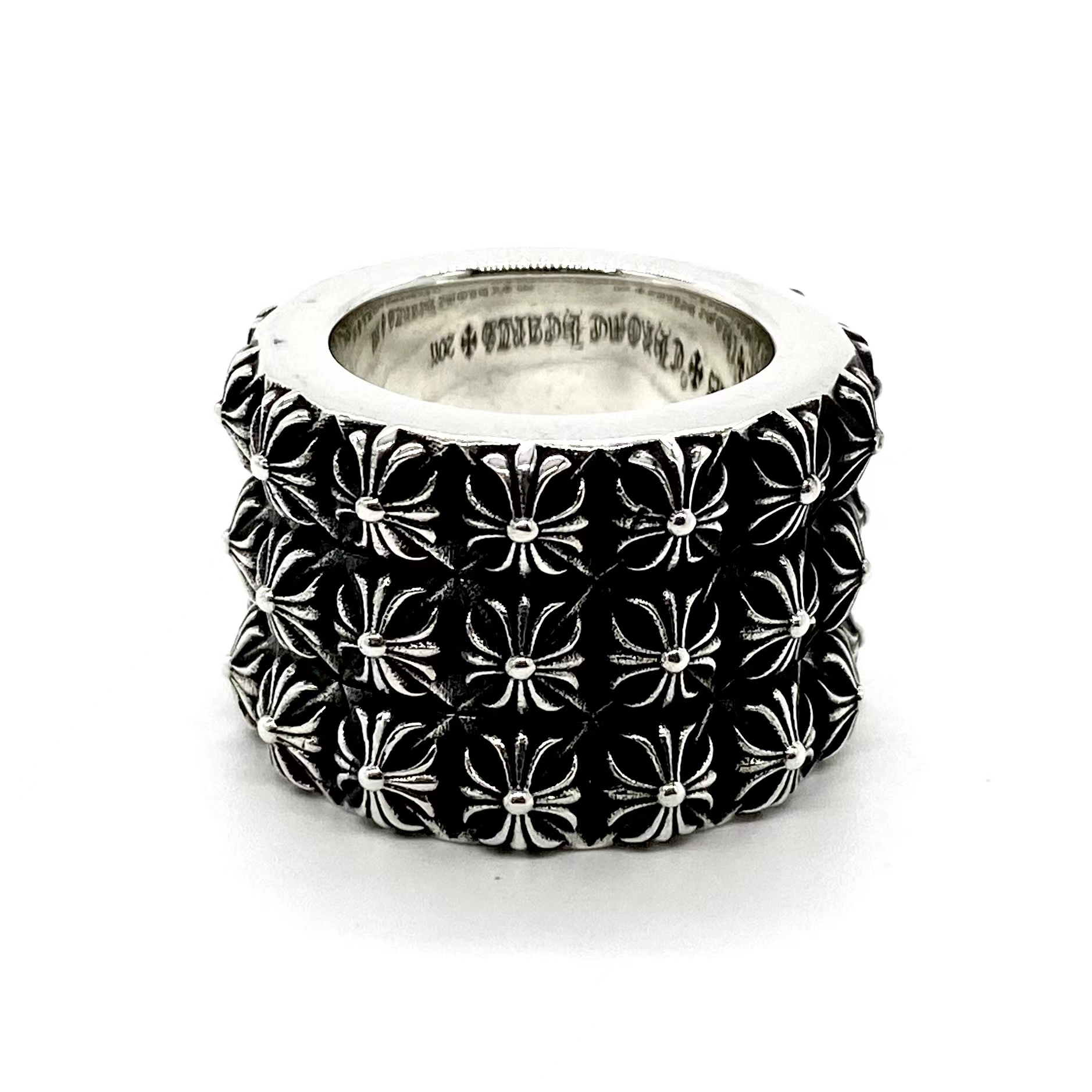 CHROME HEARTS Three-layer cross flower ring（CHROME HEARTS 279）