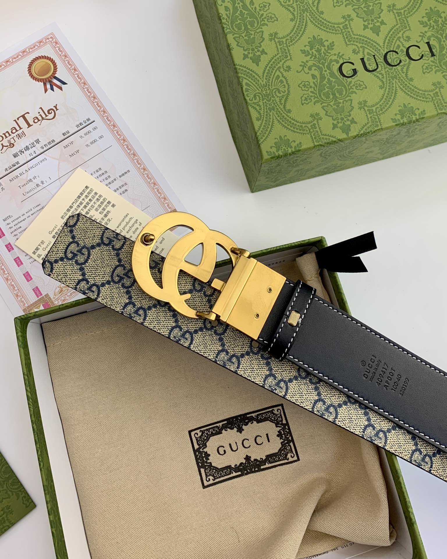 Gucci GG Marmont Reversible Belt-3.8cm（627055-92TIN-4075）