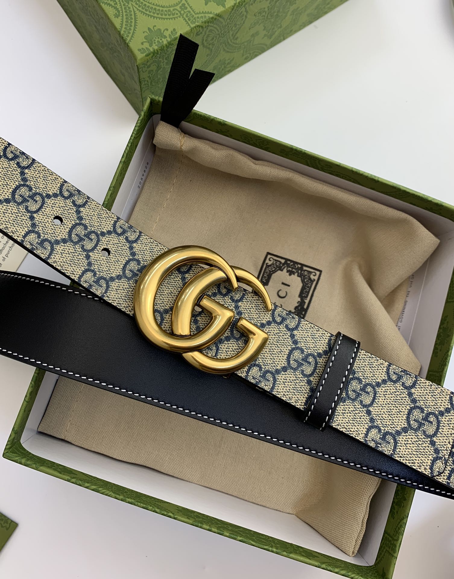 Gucci GG Marmont Reversible Belt-3.8cm（627055-92TIN-4075）