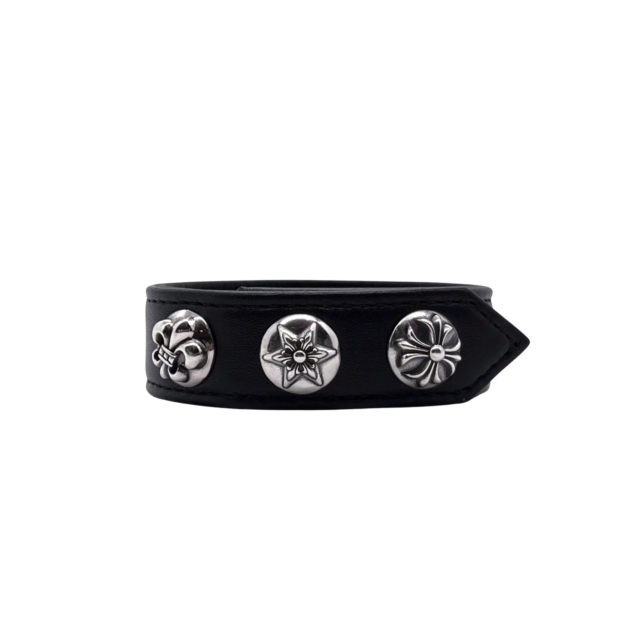 Chrome Hearts Three Elements Leather Bracelet（CHROME HEARTS 347）