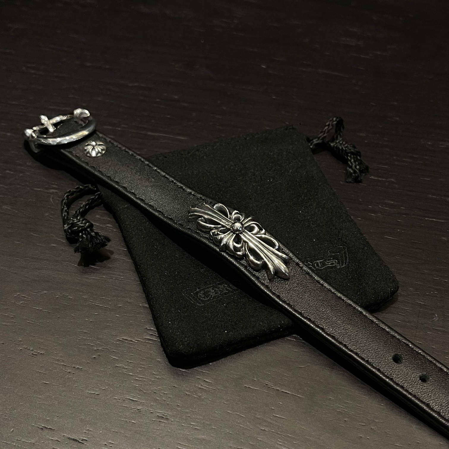 Chrome Hearts Iris Leather Bracelet（CHROME HEARTS 348）