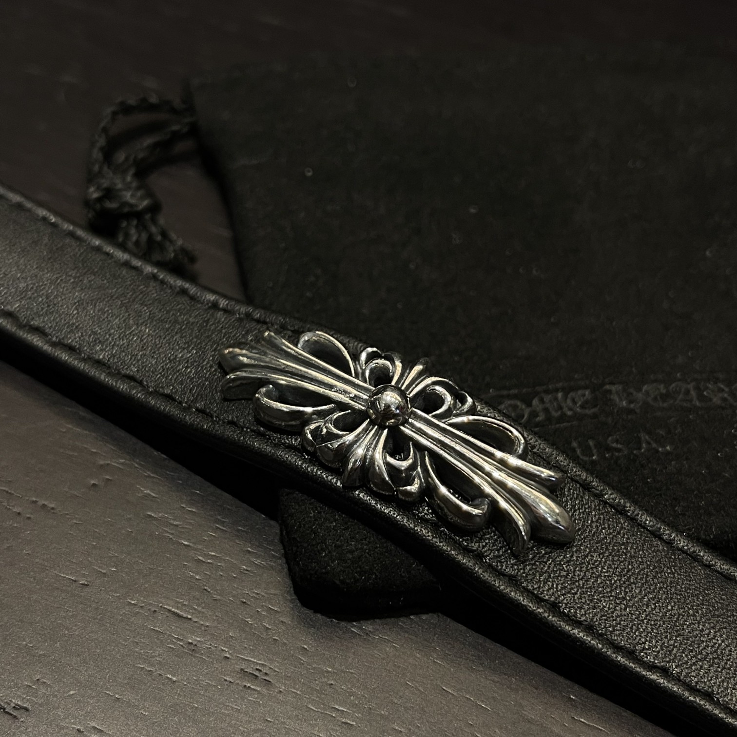 Chrome Hearts Iris Leather Bracelet（CHROME HEARTS 348）