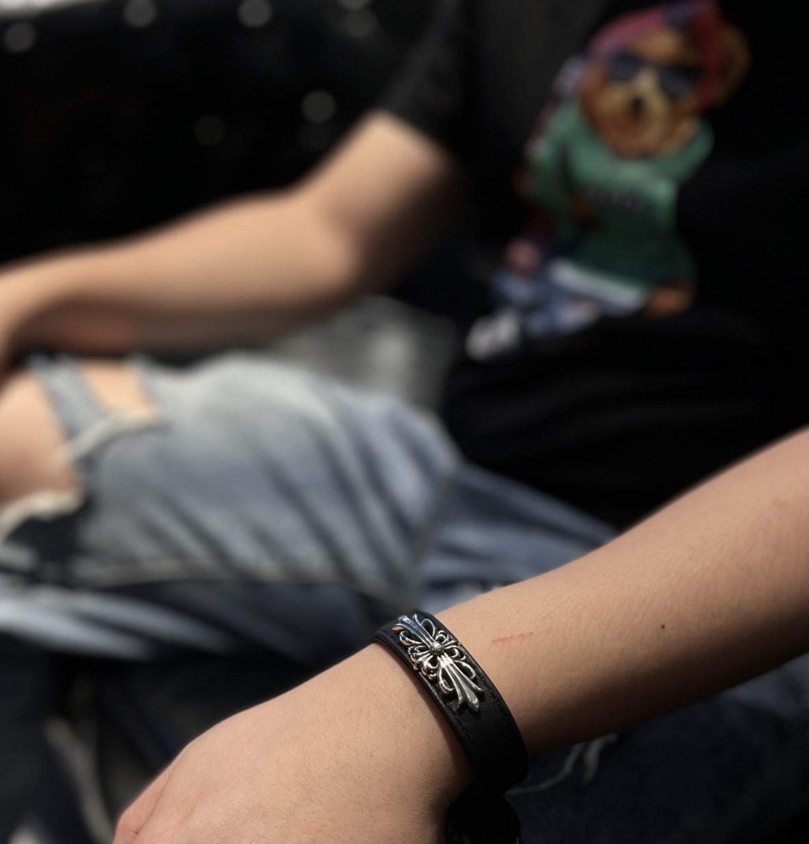 Chrome Hearts Iris Leather Bracelet（CHROME HEARTS 348）