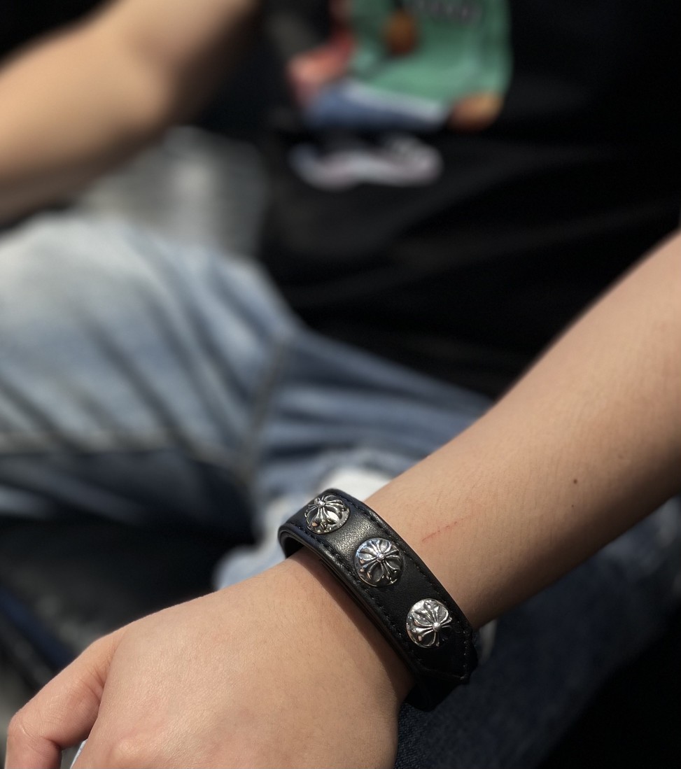 Chrome Hearts Cross Leather Bracelet（CHROME HEARTS 349）