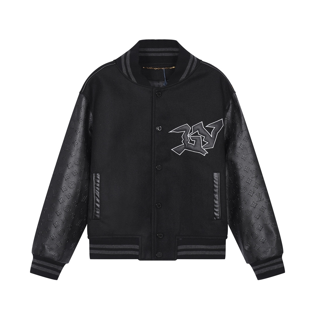 Louis Vuitton SS22 Baseball Jacket Men's Black（1AA7EQ）
