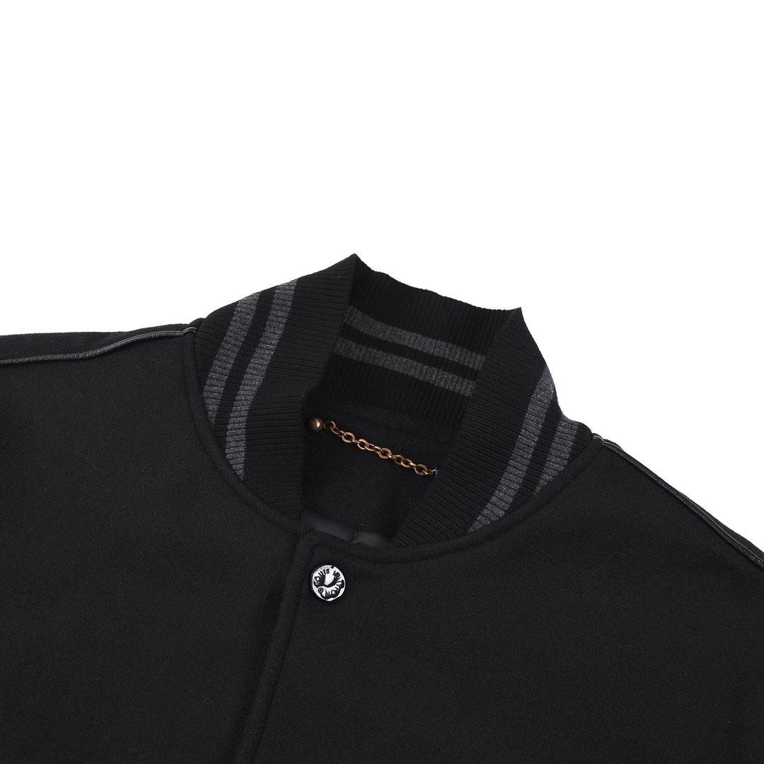 Louis Vuitton SS22 Baseball Jacket Men's Black（1AA7EQ）