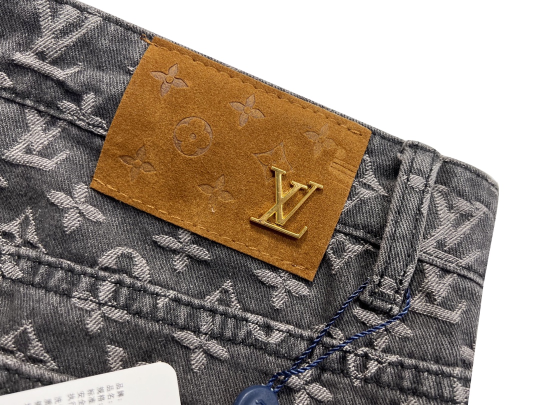 Louis Vuitton Baggy Denim Pants Black (1AAGPQ）