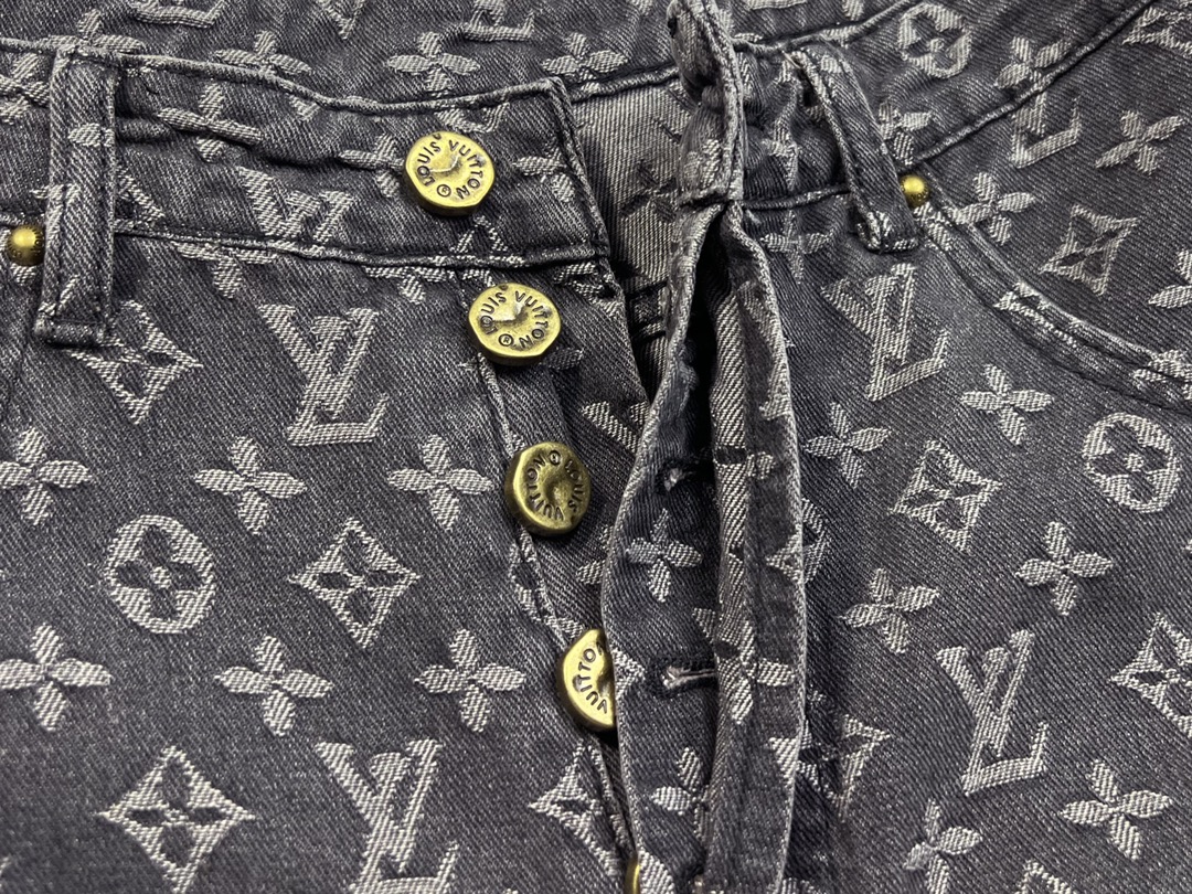 Louis Vuitton Baggy Denim Pants Black (1AAGPQ）
