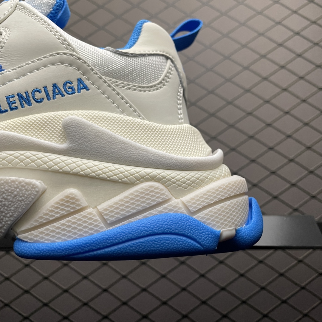 Balenciaga × adidas Triple S "White Blue"（IF0167）