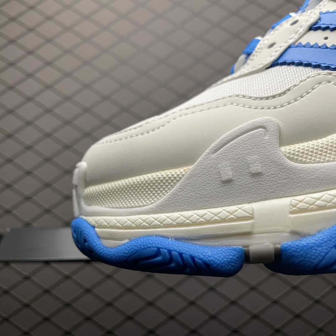 Balenciaga × adidas Triple S "White Blue"（IF0167）