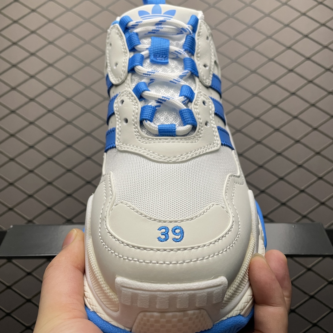 Balenciaga × adidas Triple S "White Blue"（IF0167）