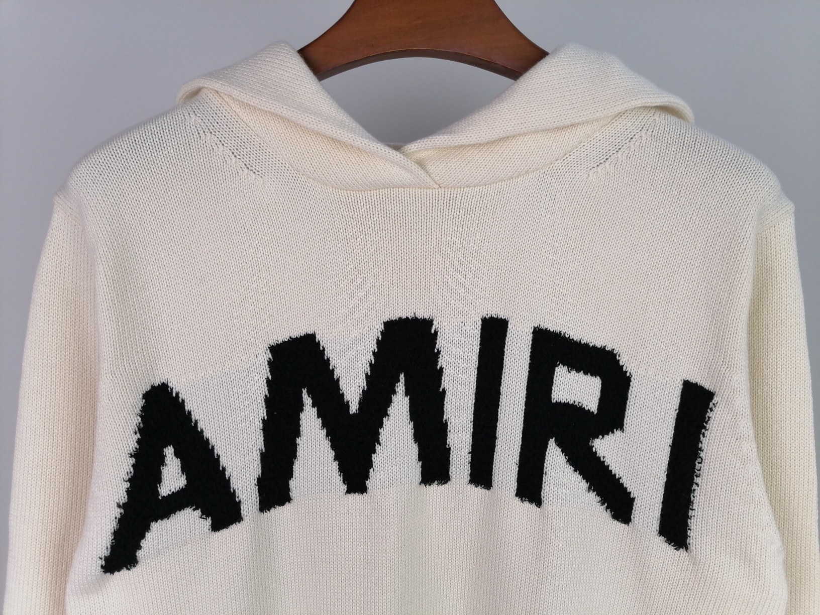 AMIRI Eyelash Logo Knitted Hoodie (PF22MKH005-001）