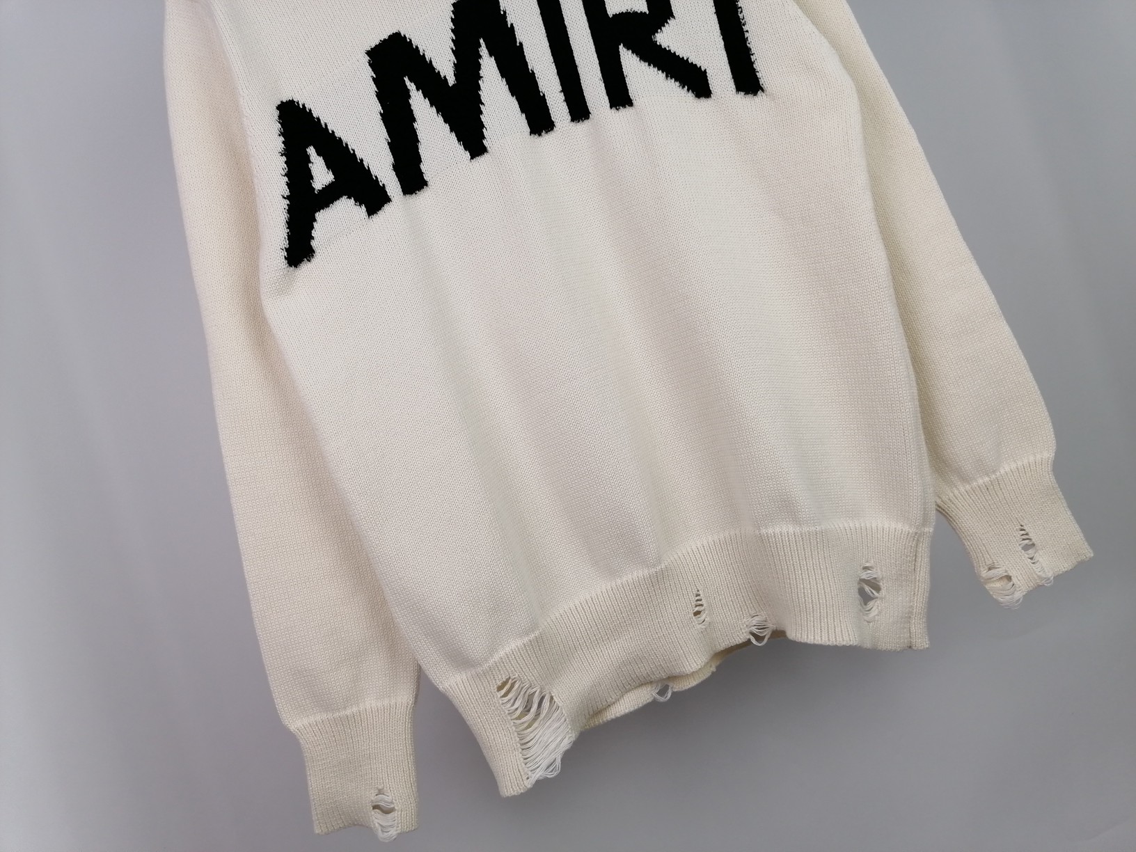 AMIRI Eyelash Logo Knitted Hoodie (PF22MKH005-001）