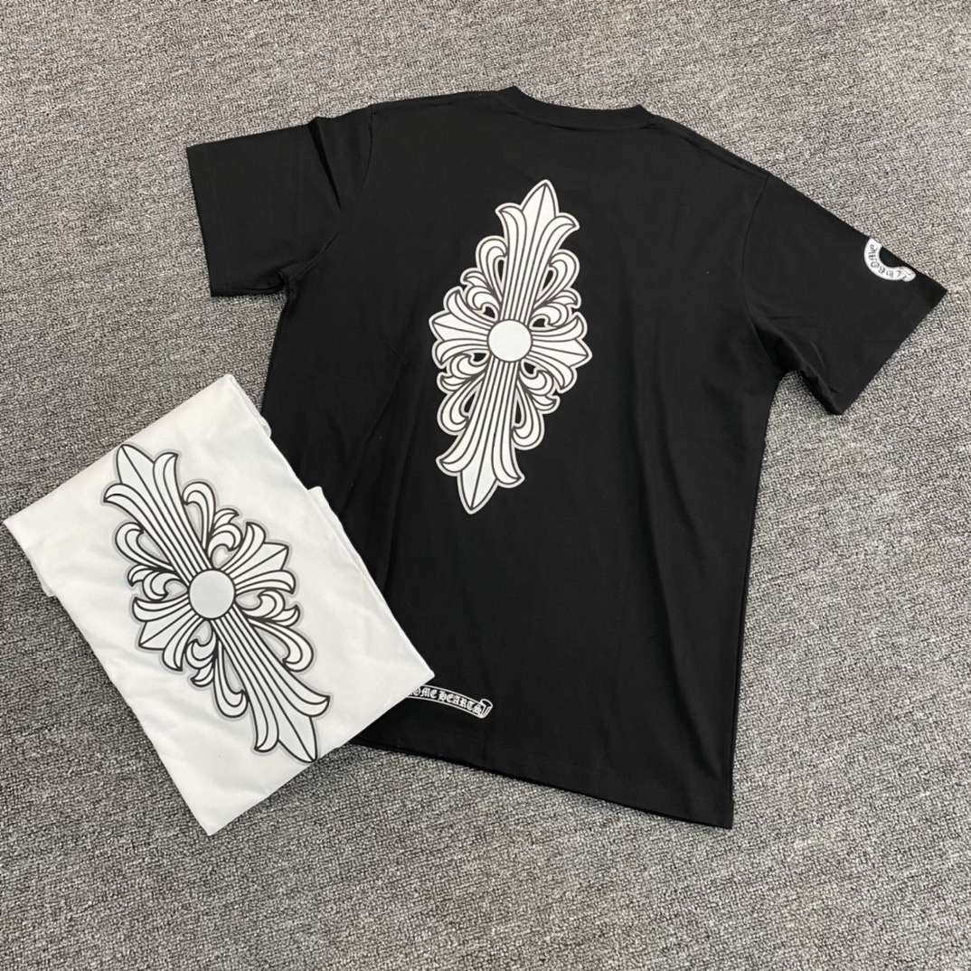 Chrome Hearts Floral Cross T-shirt (CH-20232186）