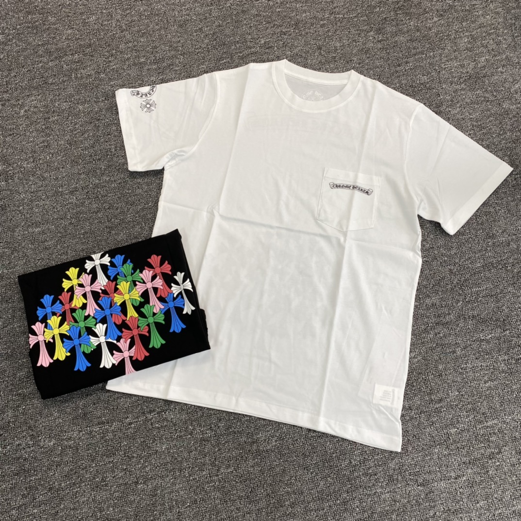 Chrome Hearts Multi Color Cross T-shirt (CHROME HEARTS A011）