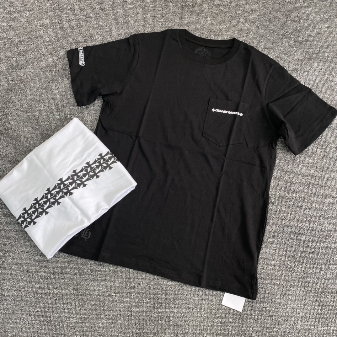 Chrome Hearts Cemetery Cross Tire Tracks T-shirt (CH-178）