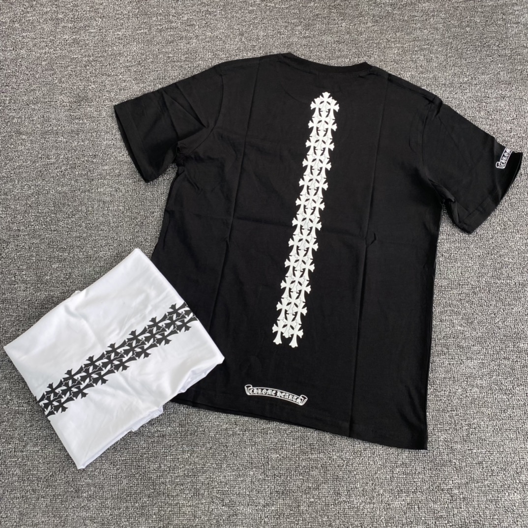 Chrome Hearts Cemetery Cross Tire Tracks T-shirt (CH-178）