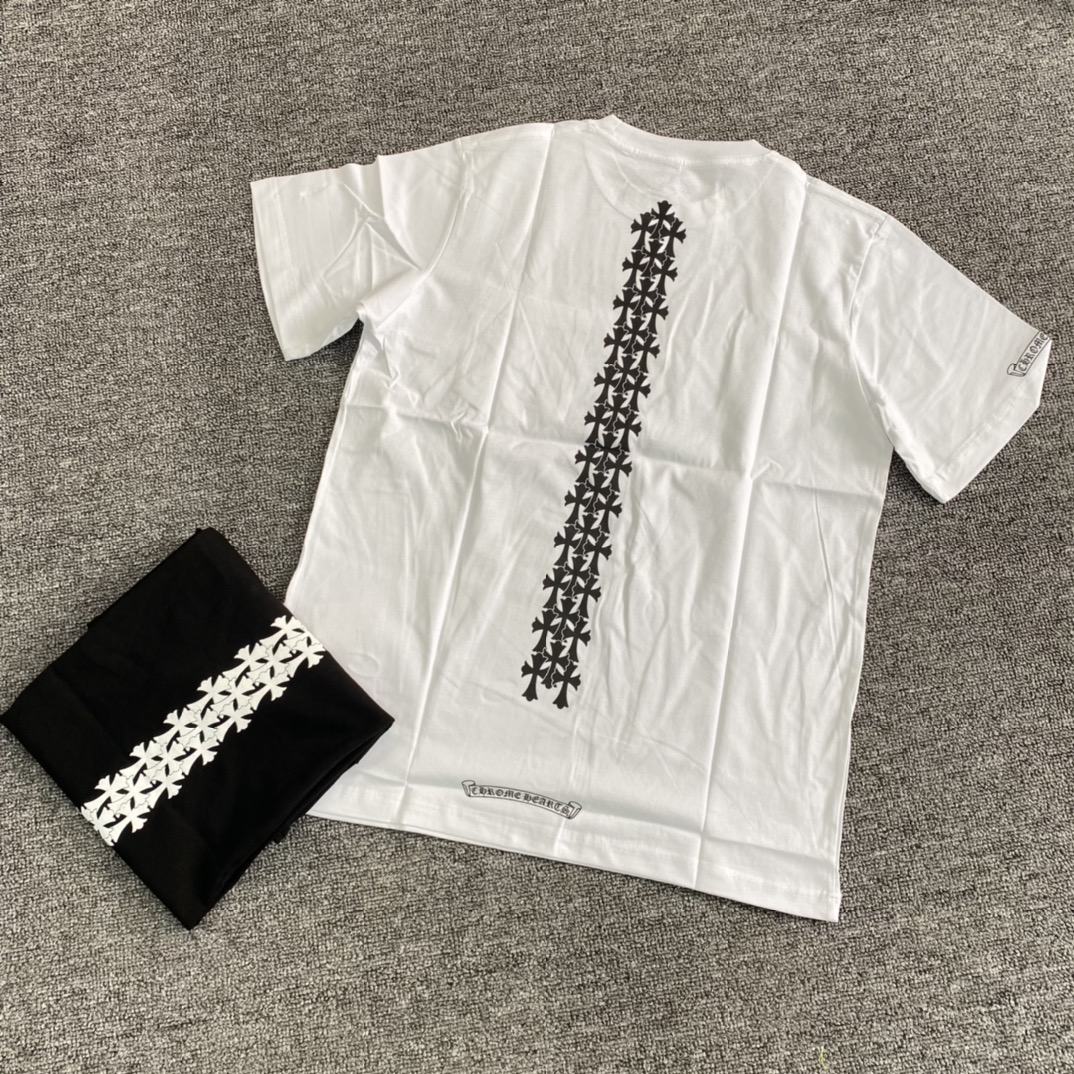 Chrome Hearts Cemetery Cross Tire Tracks T-shirt (CH-178）
